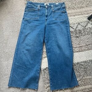 Paige Annesa crop wide leg cropped jeans